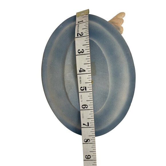 Oval Wall Decor Relief Sculpted 3D Plate Angel Vintage 6" x 8" Roses 7115 - Picture 6 of 9